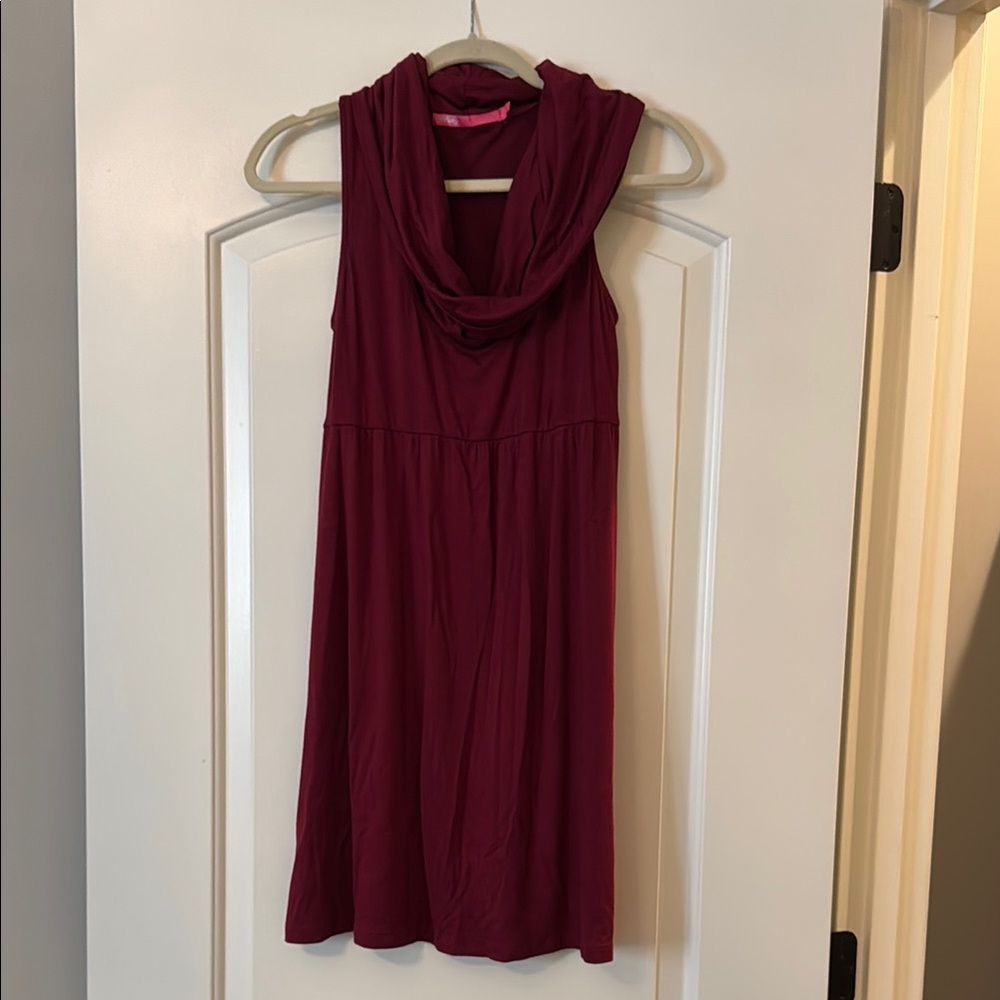 Chic Burgundy Sleeveless Dress